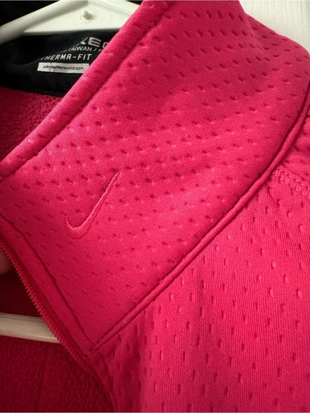 Nike Pink Full-Zip Golf Jacket with Black Accents
